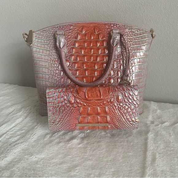 Brahmin FLIRTY OMBRE Medium Duxbury Satchel and Ady Wallet - Picture 1 of 10